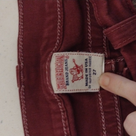 TRUE Religion Brand Jeans Red skinny jeans size 27 - Picture 5 of 16